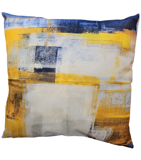 Gray & Yellow Pillow Cover 18"