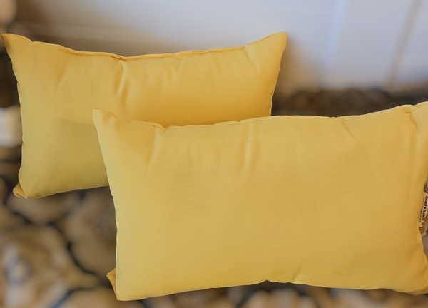 Yellow Lumbar Pillow Set