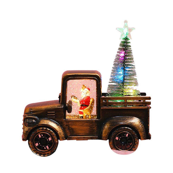 Christmas Lantern Small Oil Lamp Truck With Lights Ornamen