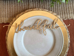 Thanksgiving Plate Decor - Thankful