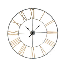Solange Round Metal Wall Clock - 36" Light Gray