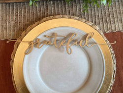 Thanksgiving Plate Decor - Grateful
